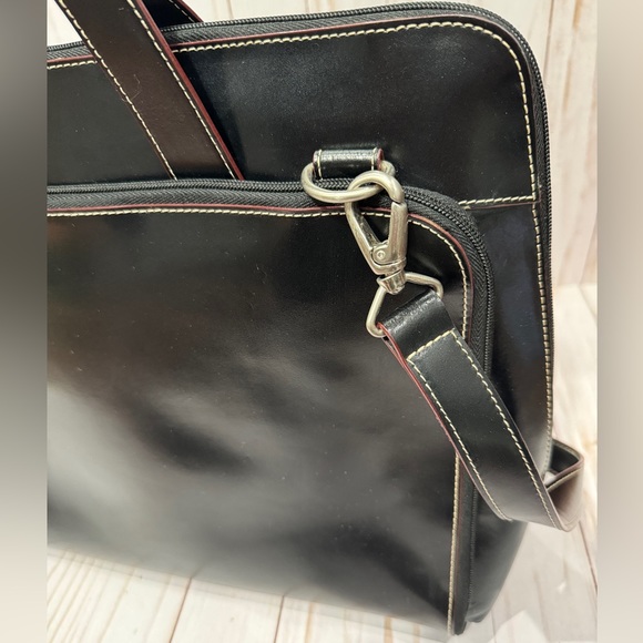 Samsonite Messenger Shoulder Bag Briefcase Black Multi Pockets Executive - Picture 13 of 13